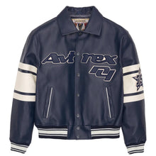 Laden Sie das Bild in den Galerie-Viewer, Premium Avirex Royal Black Leather Jacket Leather Outlet