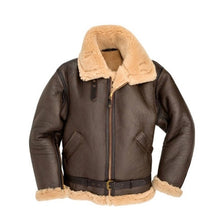 Load image into Gallery viewer, Men’s B3 Shearling Sheepskin Bomber Jacket – Classic Aviator Style
