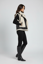 Load image into Gallery viewer, Women's Shearling & Leather Moto Vest