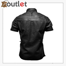 Load image into Gallery viewer, Short Sleeve Leather Shirt