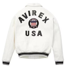 Laden Sie das Bild in den Galerie-Viewer, Snow White AVIREX Bomber Jacket Leather Outlet