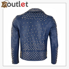 Load image into Gallery viewer, Studded Leather Biker Jacket
