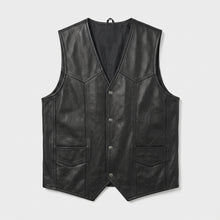 Laden Sie das Bild in den Galerie-Viewer, Men’s California Style Motorcycle Leather Vest – Biker Riding Vest
