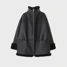 Load image into Gallery viewer, Women’s B3 RAF Aviator Black Shearling Sheepskin Leather Jacket