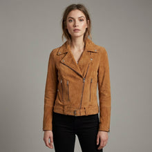 Load image into Gallery viewer, Women's Suede Leather Jacket