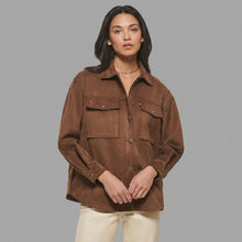 Load image into Gallery viewer, Women's Brown Suede Shacket