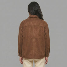 Load image into Gallery viewer, Women's Brown Suede Shacket