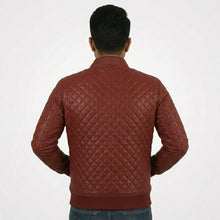 Load image into Gallery viewer, Men’s Shaker Leather Bomber Jacket – Shearling Collar Aviator Coat
