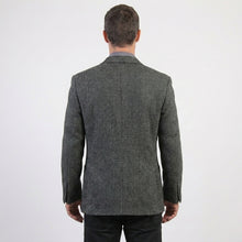 Laden Sie das Bild in den Galerie-Viewer, Men’s Gray Herringbone Wool Blazer – Classic Tailored Waverly Sport Coat