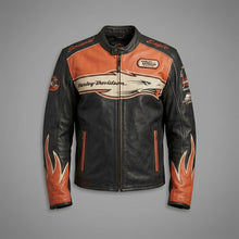 Load image into Gallery viewer, Harley Davidson Screamin Eagle Vintage Racing Leather Jacket