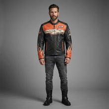 Load image into Gallery viewer, Harley Davidson Screamin Eagle Vintage Racing Leather Jacket