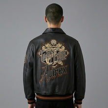 Load image into Gallery viewer, Urban Elite Leather Varsity Jacket – Premium Real Leather Letterman