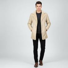 Load image into Gallery viewer, Men's Cream Vintage Jacket | Lightweight Mid-Season Outerwear – Leather Outlet
