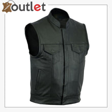 Laden Sie das Bild in den Galerie-Viewer, 2020 New Styles Leather Motorcycle Vest For Men