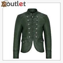 Laden Sie das Bild in den Galerie-Viewer, Green Victory Military Parade Style Real Leather Jacket