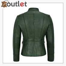 Laden Sie das Bild in den Galerie-Viewer, Green Victory Military Parade Style Real Leather Jacket