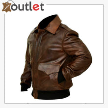 Laden Sie das Bild in den Galerie-Viewer, Cowhide Leather Bomber Aviator Flight Jacket Leather Outlet