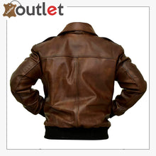 Laden Sie das Bild in den Galerie-Viewer, Cowhide Leather Bomber Aviator Flight Jacket Leather Outlet