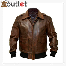 Laden Sie das Bild in den Galerie-Viewer, Cowhide Leather Bomber Aviator Flight Jacket Leather Outlet