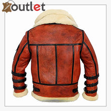 Load image into Gallery viewer, Aviator Sheepskin RAF Mens B3 Bomber Leather Jacket - Leather Outlet
