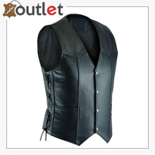 Laden Sie das Bild in den Galerie-Viewer, Basic MotorBiker Leather Vest For Men