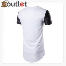 Laden Sie das Bild in den Galerie-Viewer, Black And White Leather Shirt For Women