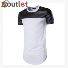 Laden Sie das Bild in den Galerie-Viewer, Black And White Leather Shirt For Women