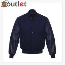 Load image into Gallery viewer, Black Letterman Varsity Jackets Genuine Leather
