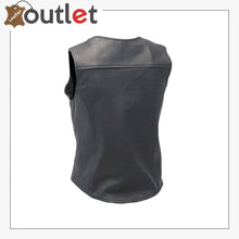 Laden Sie das Bild in den Galerie-Viewer, Brand New Womens Ladies Handmade Real Leather Biker Vest