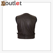Laden Sie das Bild in den Galerie-Viewer, Cowboy Brown Fringes Leather Vest