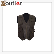 Laden Sie das Bild in den Galerie-Viewer, Cowboy Brown Fringes Leather Vest