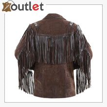 Laden Sie das Bild in den Galerie-Viewer, Brown Real Leather Western Jacket For Men