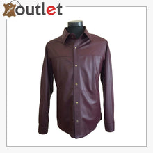 Laden Sie das Bild in den Galerie-Viewer, Men's Custom Size Genuine Lamb Leather Shirt