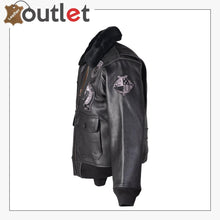 Laden Sie das Bild in den Galerie-Viewer, G-1 Wings of Gold Leather Bomber Jacket