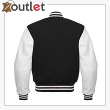 Laden Sie das Bild in den Galerie-Viewer, Genuine White Leather Sleeves Jacket For Men