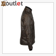 Laden Sie das Bild in den Galerie-Viewer, Classic Style Genuine Mens Motorcycle Leather Ridding Jacket - Leather Outlet