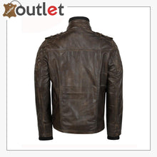 Laden Sie das Bild in den Galerie-Viewer, Genuine leather jacket, Classic motorcycle jacket, riding jacket, Light weight coat,