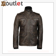 Laden Sie das Bild in den Galerie-Viewer, Genuine leather jacket, Classic motorcycle jacket, riding jacket, Light weight coat,