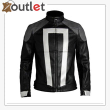 Laden Sie das Bild in den Galerie-Viewer, Ghost Rider Costume Cosplay Jacket Artificial Leather Jacket Mens - Leather Outlet