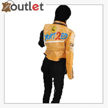 Laden Sie das Bild in den Galerie-Viewer, Graffiti Punk Style Biker Leather Jacket