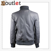 Load image into Gallery viewer, Gusty Grey Bomber Womens Leather Jacket - Leather Outlet