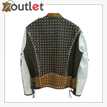 Laden Sie das Bild in den Galerie-Viewer, Handmade Real Leather Studded jacketHandmade Real Leather Studded jacket
