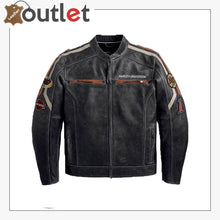 Laden Sie das Bild in den Galerie-Viewer, Harley Davidson Black Boxford Leather Jacket