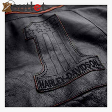 Laden Sie das Bild in den Galerie-Viewer, Harley-Davidson Men's Double Ton Slim Fit Leather Jacket - Leather Outlet