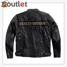 Laden Sie das Bild in den Galerie-Viewer, Harley-Davidson Men's Passing Link Triple Vent Leather Jacket - Leather Outlet