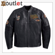 Laden Sie das Bild in den Galerie-Viewer, Harley Davidson Men’s Regulator Perforated Black Leather Jacket