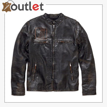 Laden Sie das Bild in den Galerie-Viewer, Harley-Davidson Men's Speed Distressed Slim Fit Leather Jacket