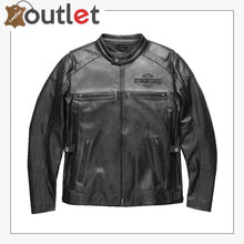 Laden Sie das Bild in den Galerie-Viewer, Harley-Davidson Men's Votary Color blocked Leather Jacket - Leather Outlet
