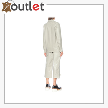 Laden Sie das Bild in den Galerie-Viewer, Blaine pleated faux leather shirt