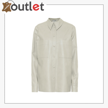 Laden Sie das Bild in den Galerie-Viewer, Blaine pleated faux leather shirt